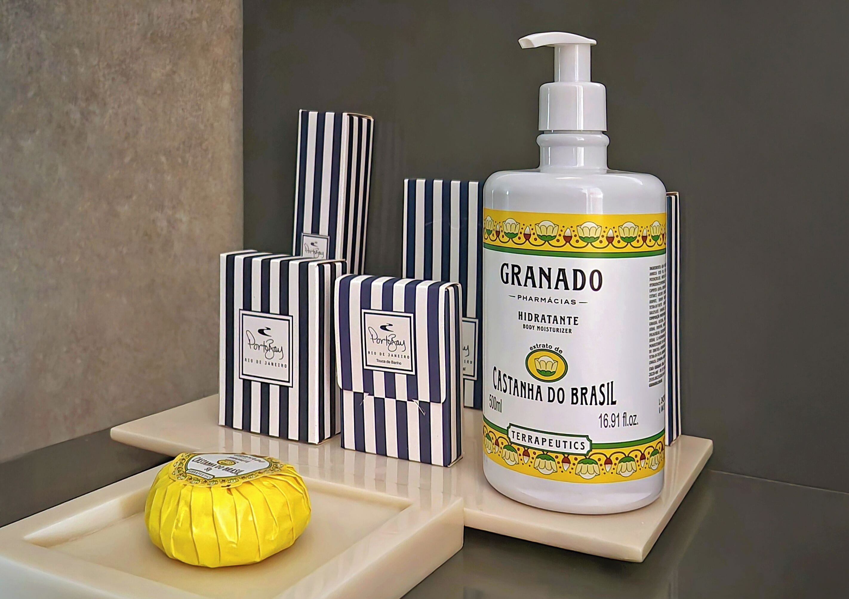 free toiletries, hair dryer, bathrobes, slippers