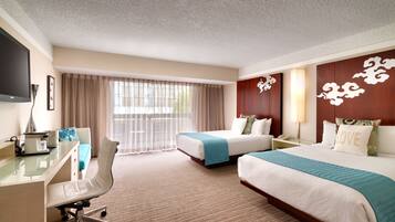 Standard Double Room, 2 Double Beds | In-room safe, desk, laptop workspace, blackout drapes