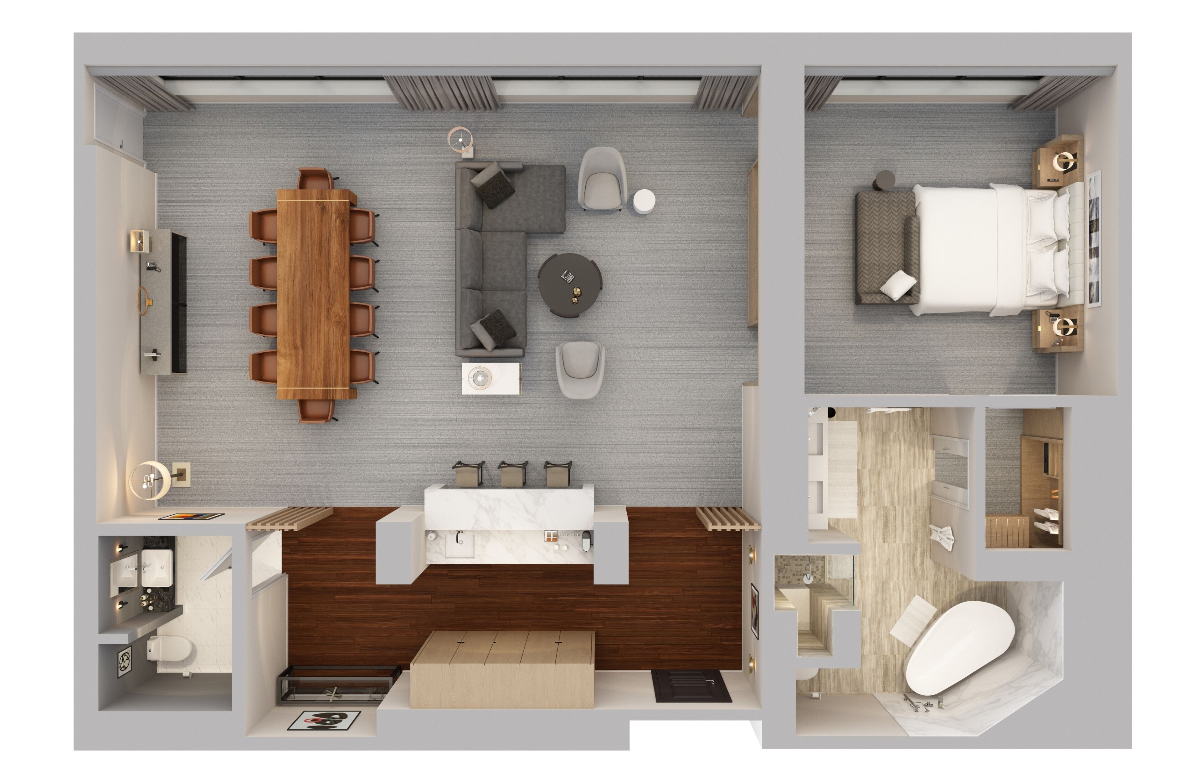 suite, 1 bedroom | floor plan