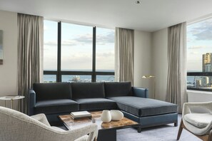 Suite, 2 Bedrooms | Living room | 55-inch Smart TV with cable channels, TV - The Ritz-Carlton, Chicago (Chicago)