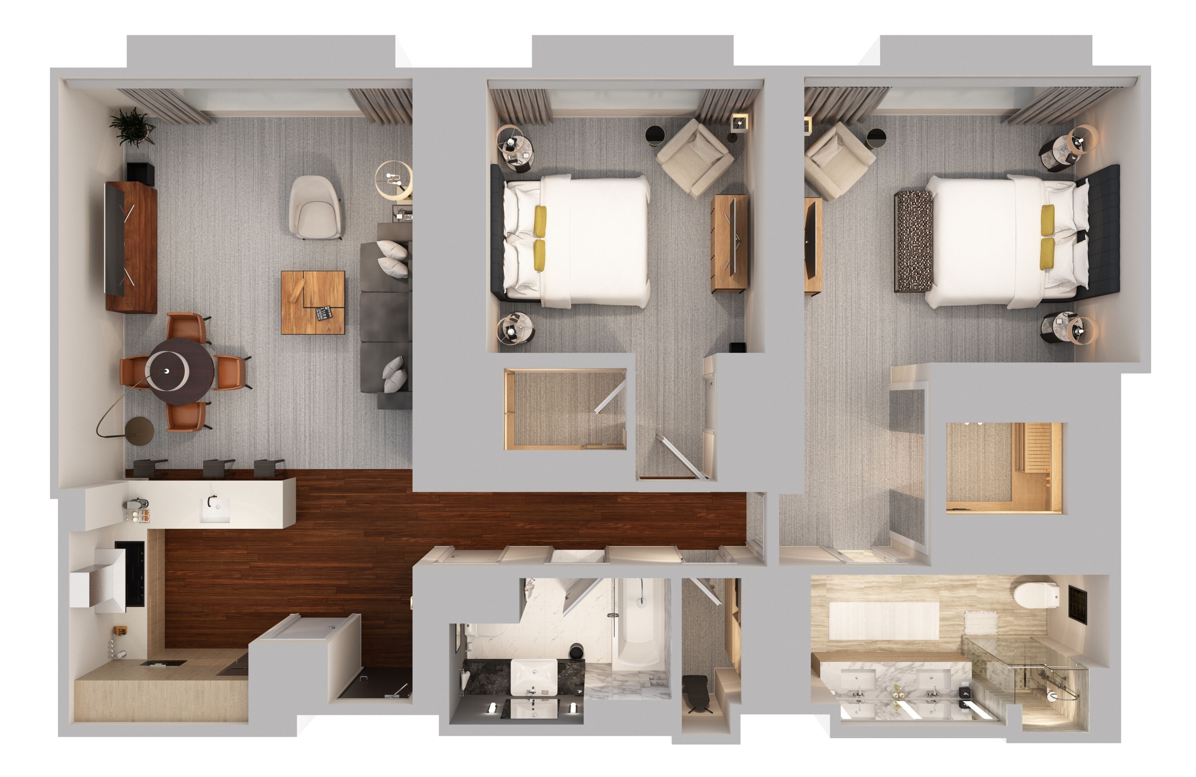 apartment, 2 bedrooms | floor plan