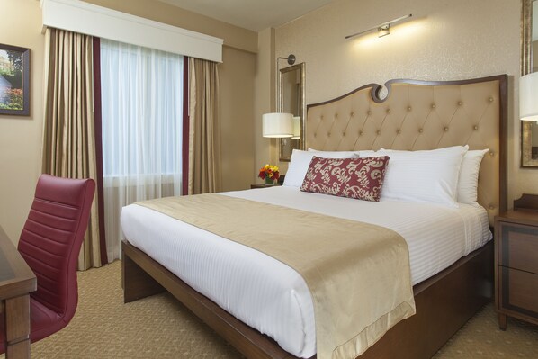 Premium bedding, pillow-top beds, in-room safe, desk