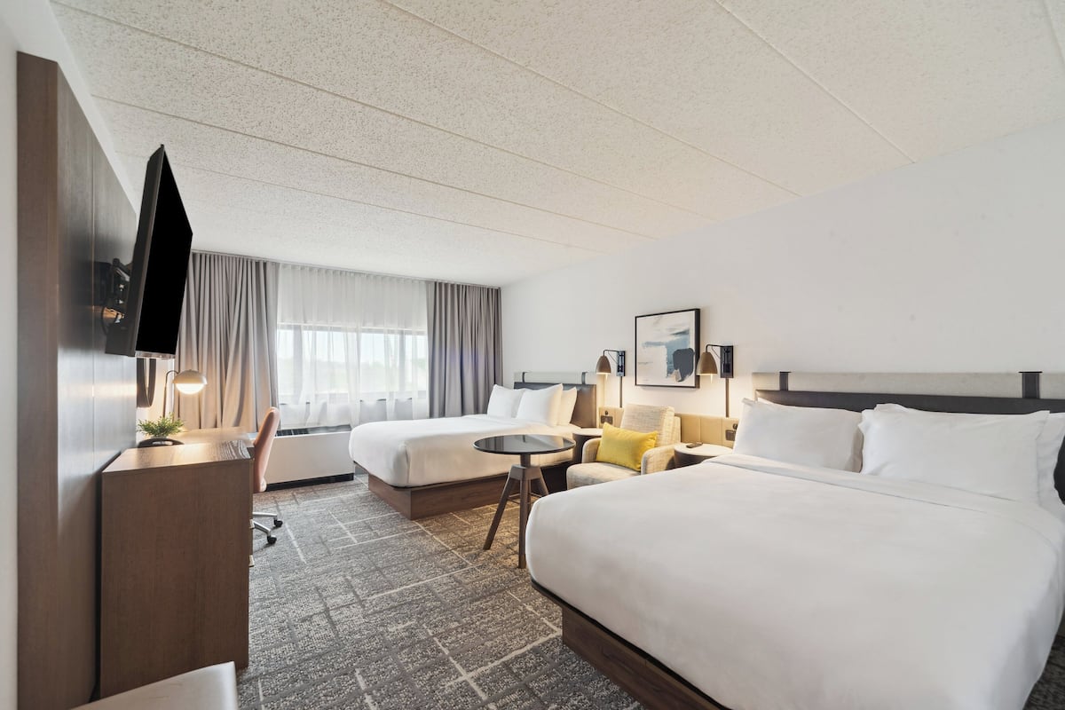 Standard Room, 2 Queen Beds (Worklife) | 1 bedroom, in-room safe, desk, iron/ironing board