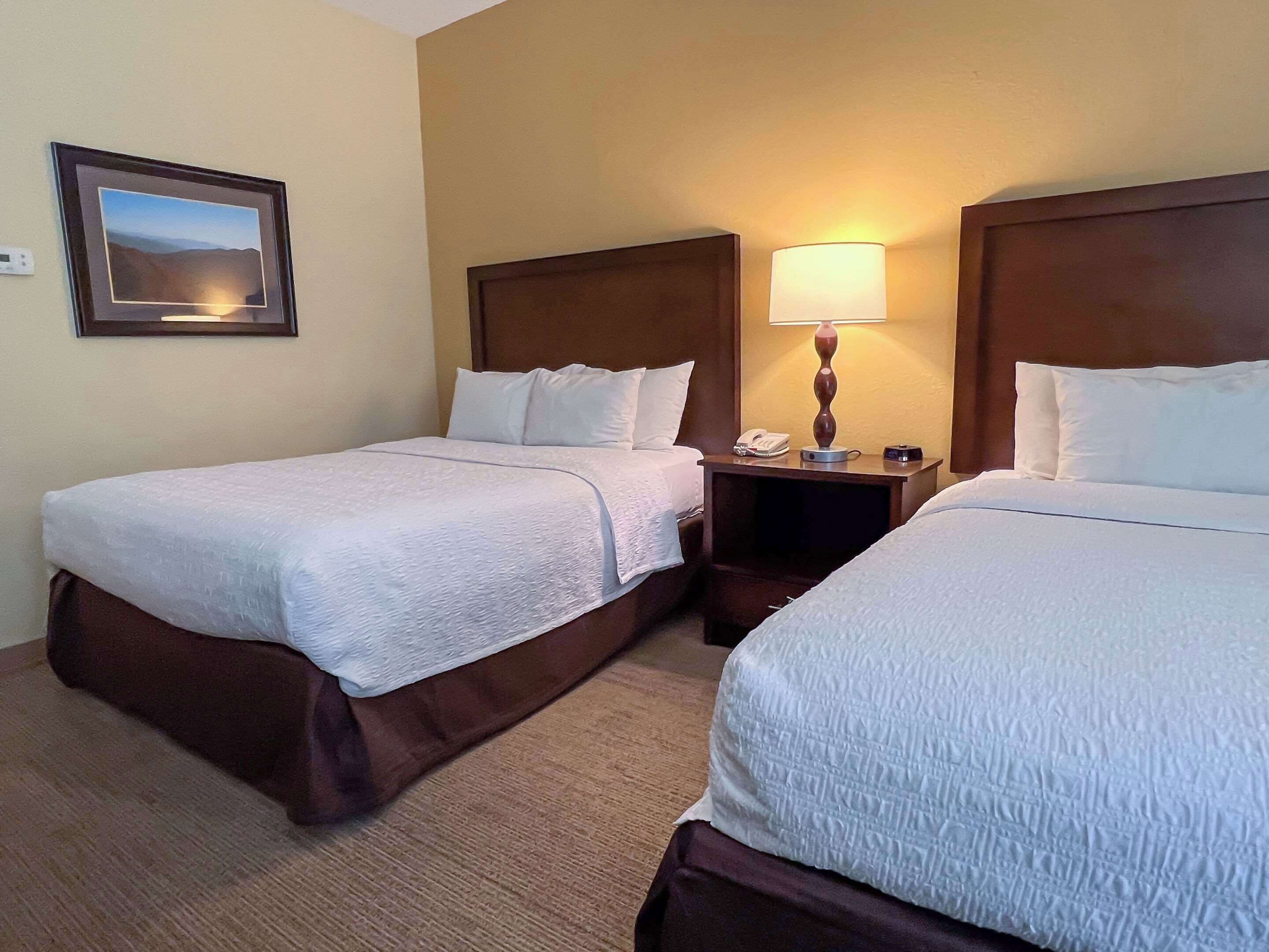 standard room, 2 queen beds, non smoking | premium bedding, pillow-top beds, in-room safe, desk