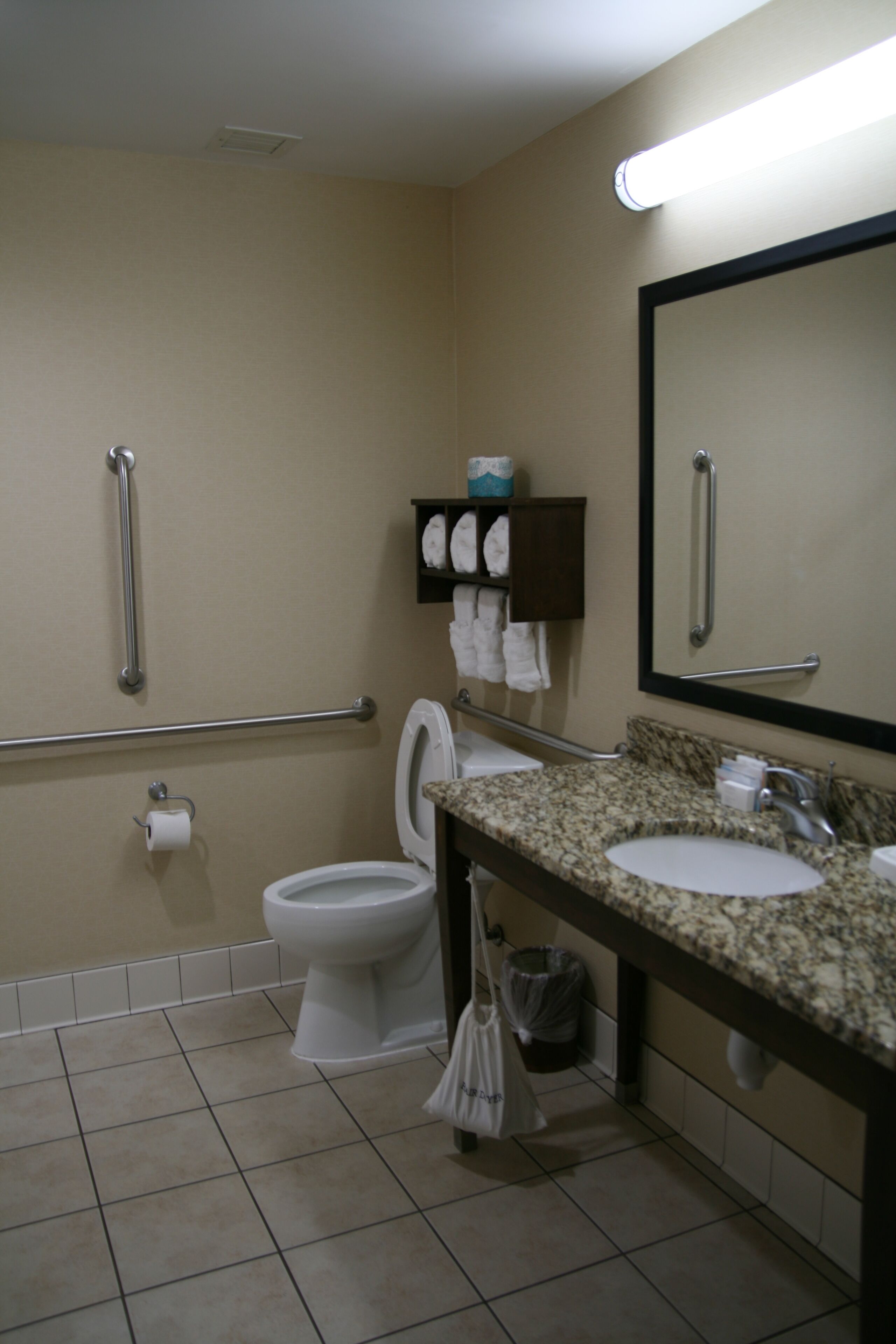 room, 1 queen bed, accessible, non smoking | bathroom | combined shower/bathtub, free toiletries, hair dryer