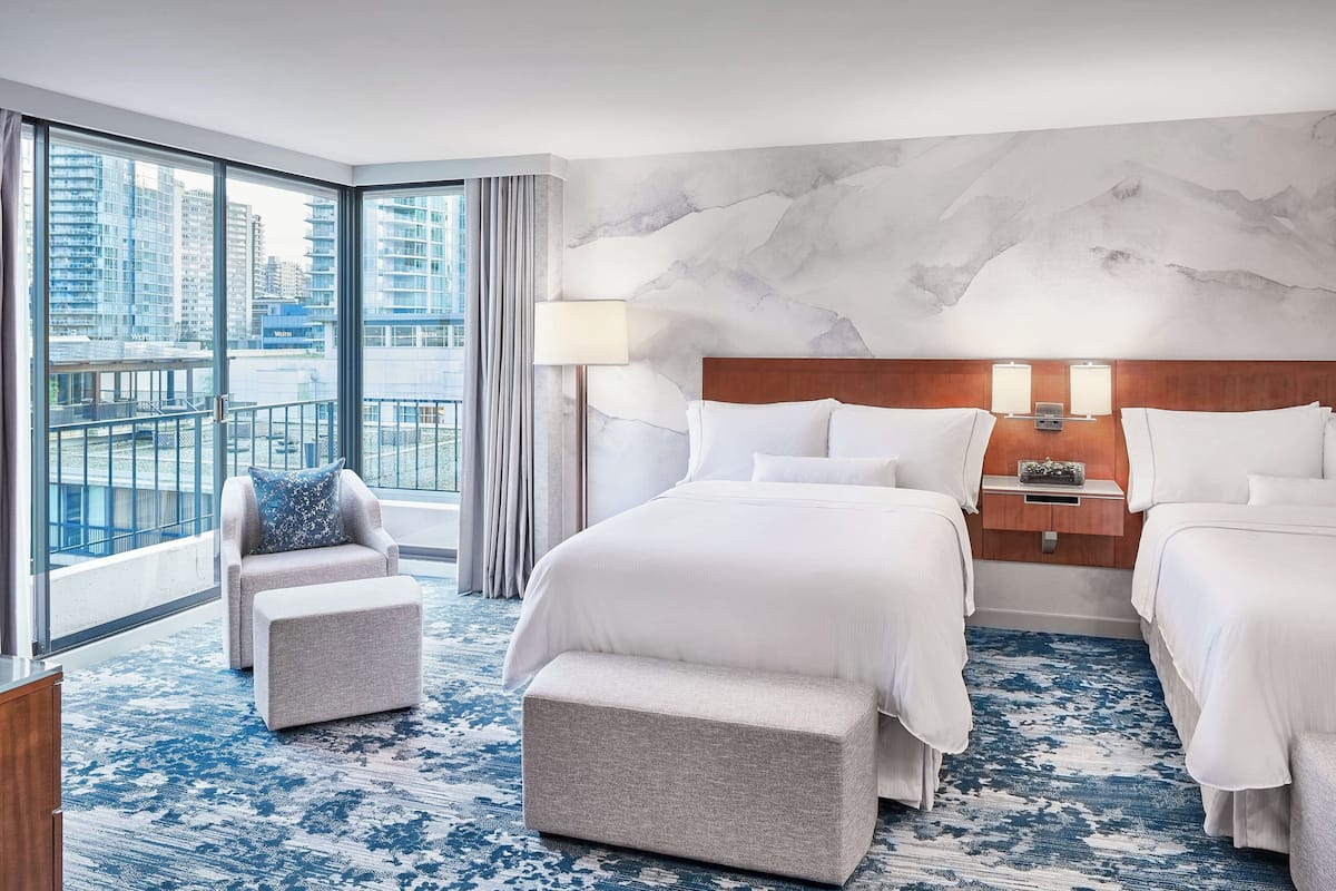 Superior-Zimmer, 2 Doppelbetten, Gartenblick | Hochwertige Bettwaren, Daunenbettdecken, Zimmersafe, Schreibtisch