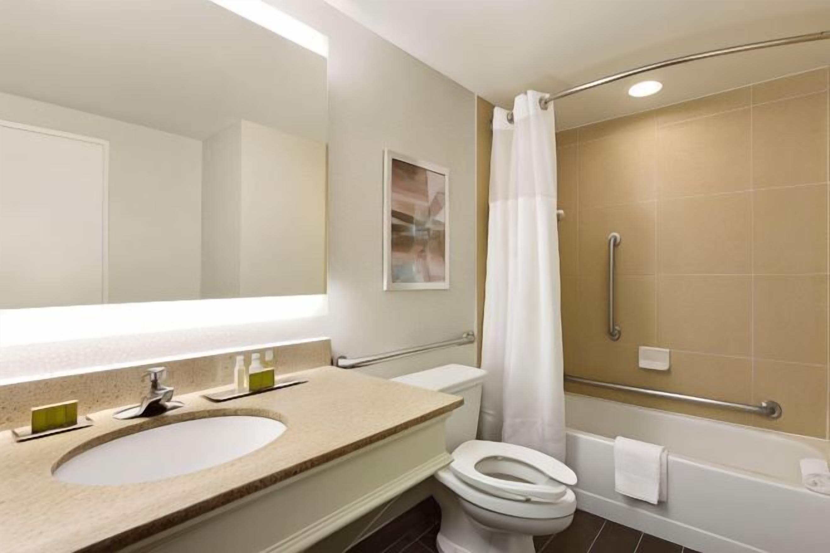 Bathroom | Combined shower/tub, free toiletries, hair dryer, towels