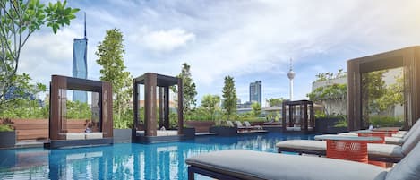 Outdoor pool, open 7:00 AM to 8:00 PM, free pool cabanas, pool loungers