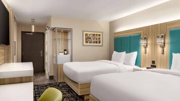 Room, 2 Queen Beds, Non Smoking | Premium bedding, pillowtop beds, desk, blackout drapes