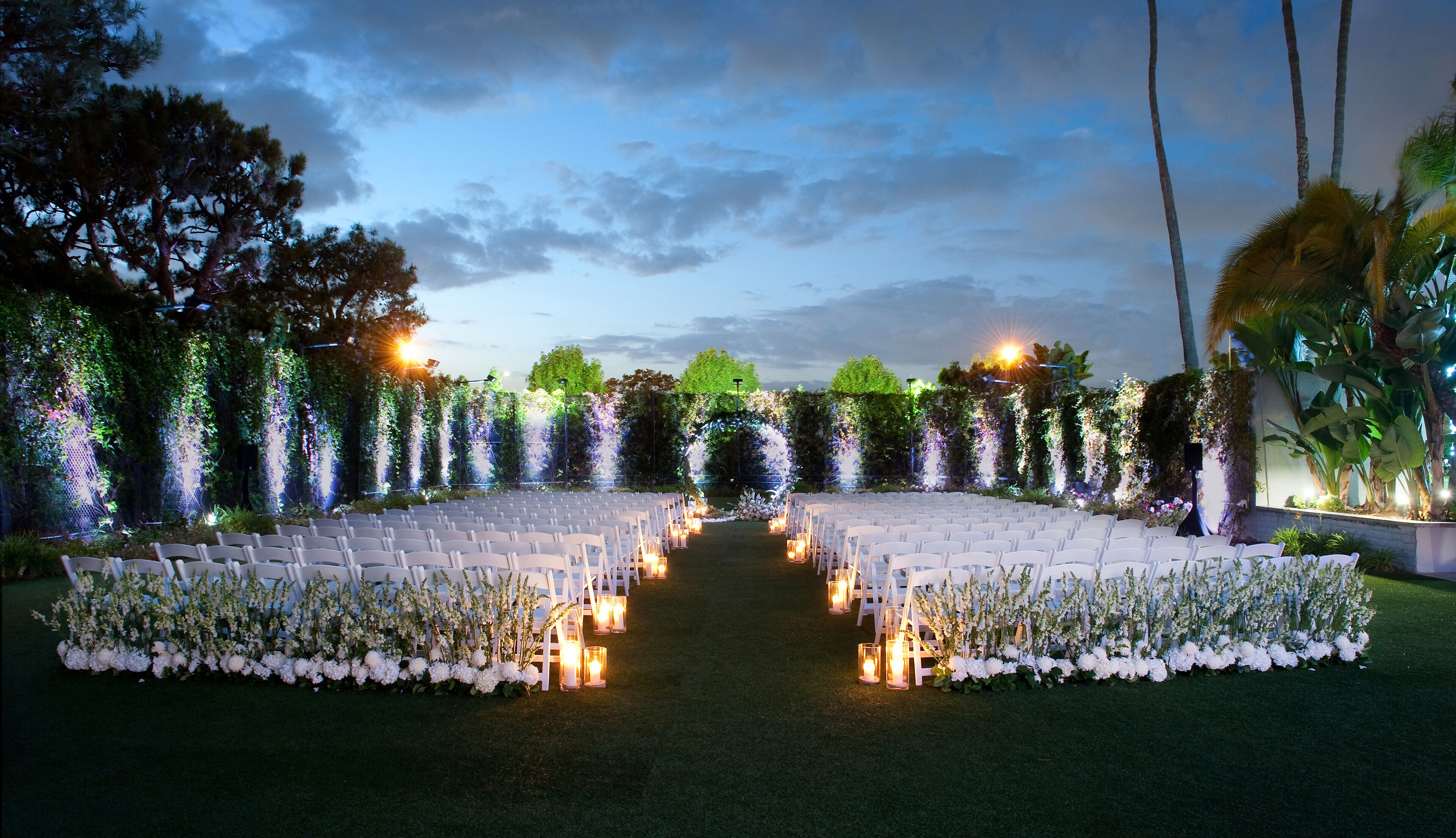 outdoor wedding area