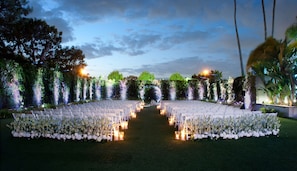 Outdoor wedding area