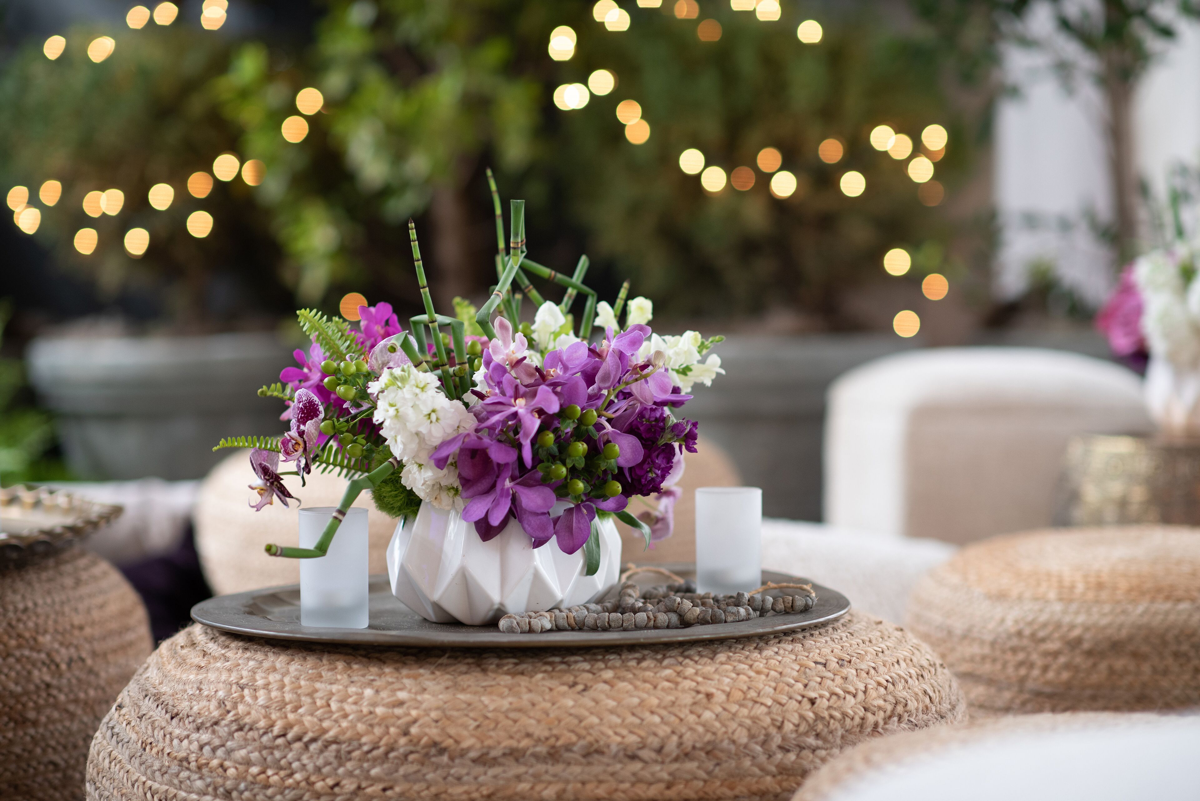 outdoor banquet area