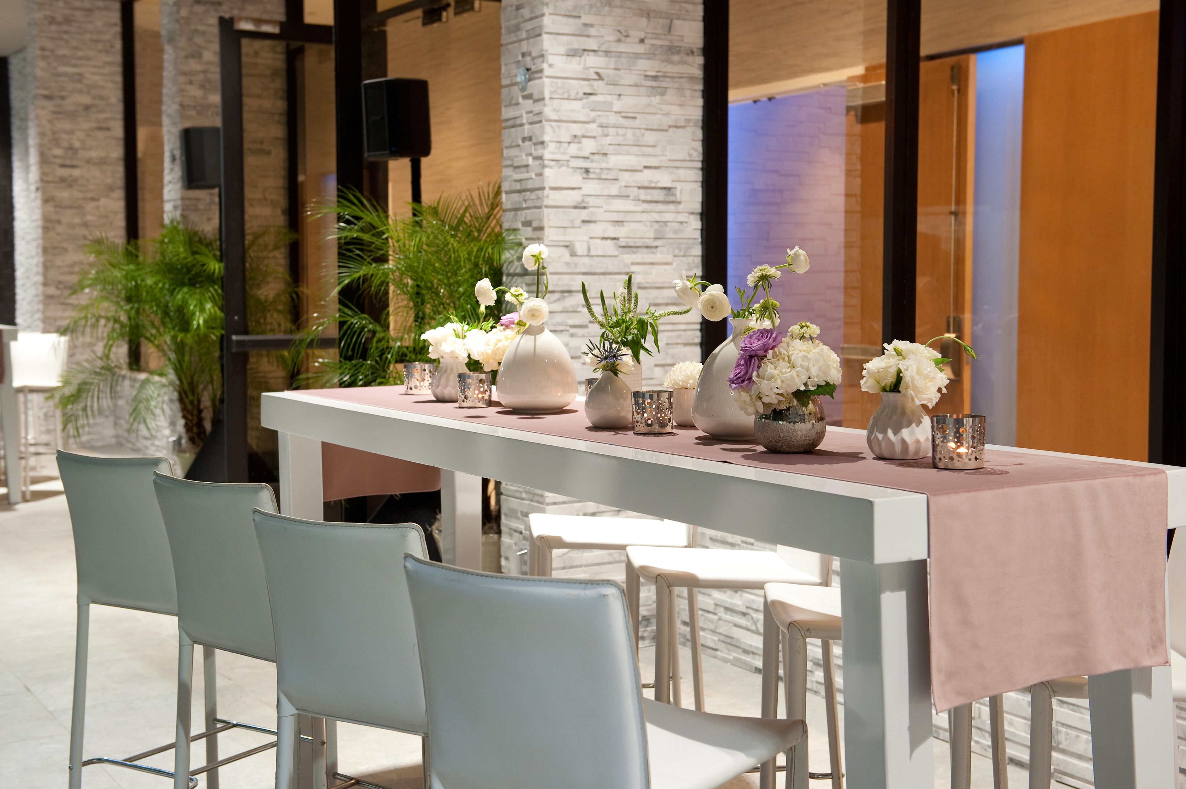 outdoor banquet area