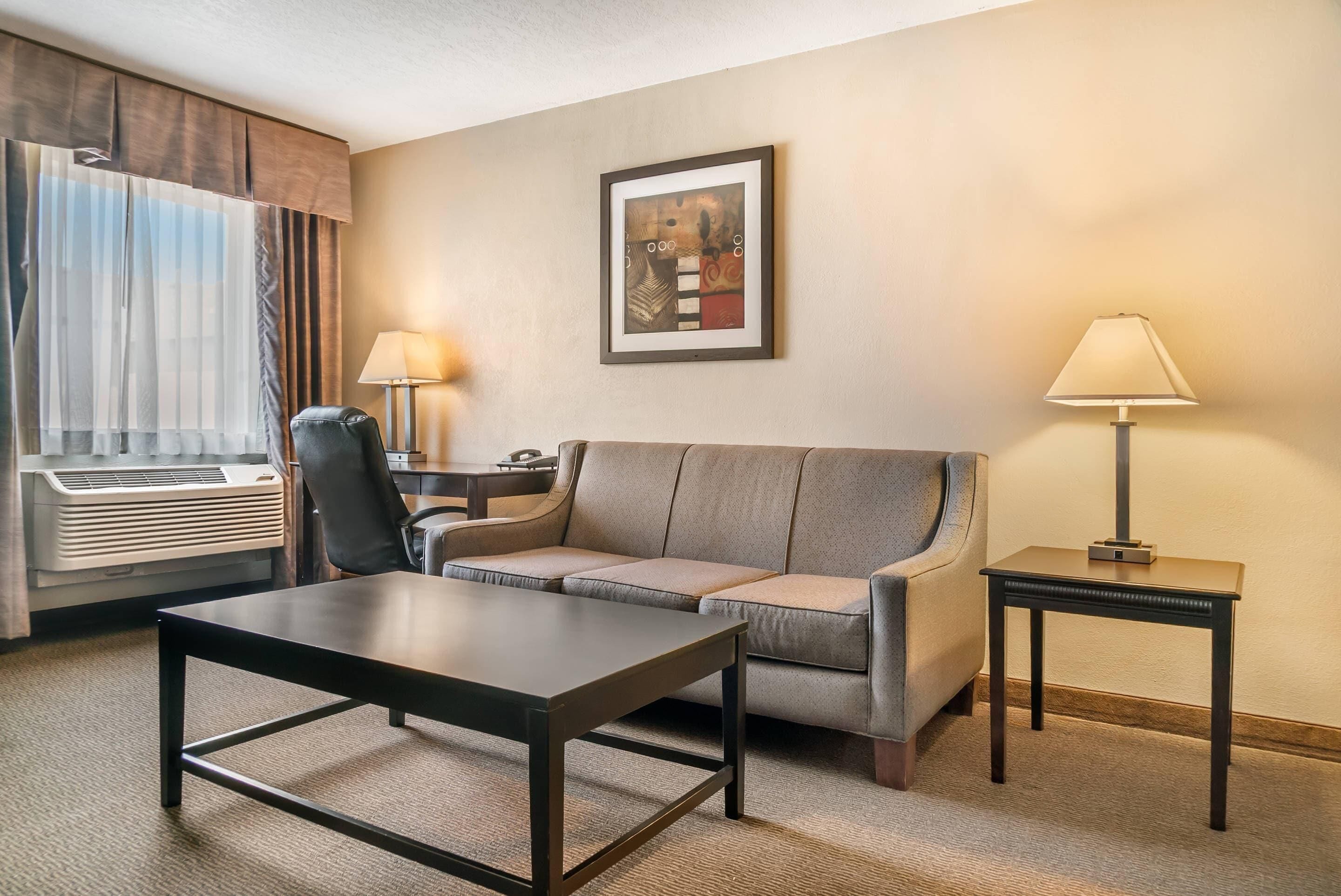 in-room safe, desk, blackout curtains, iron/ironing board