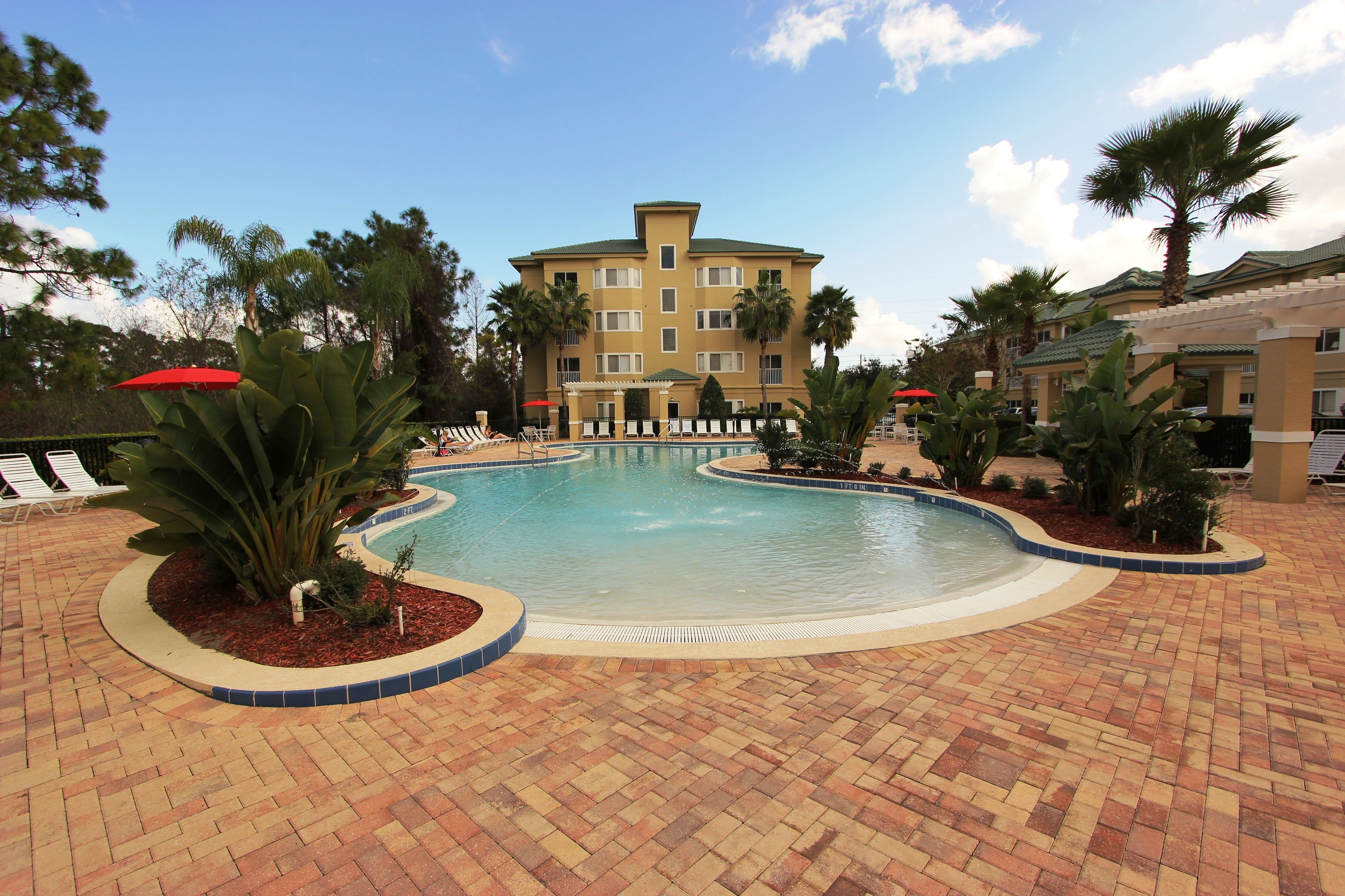3 outdoor pools, pool umbrellas