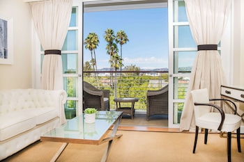 42-inch flat-screen TV with cable channels, TV, iPod dock at Cameo Beverly Hills