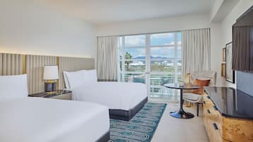 Premium Room, 2 Double Beds, Balcony (Beverly Hills View) | Premium bedding, down comforters, pillowtop beds, minibar