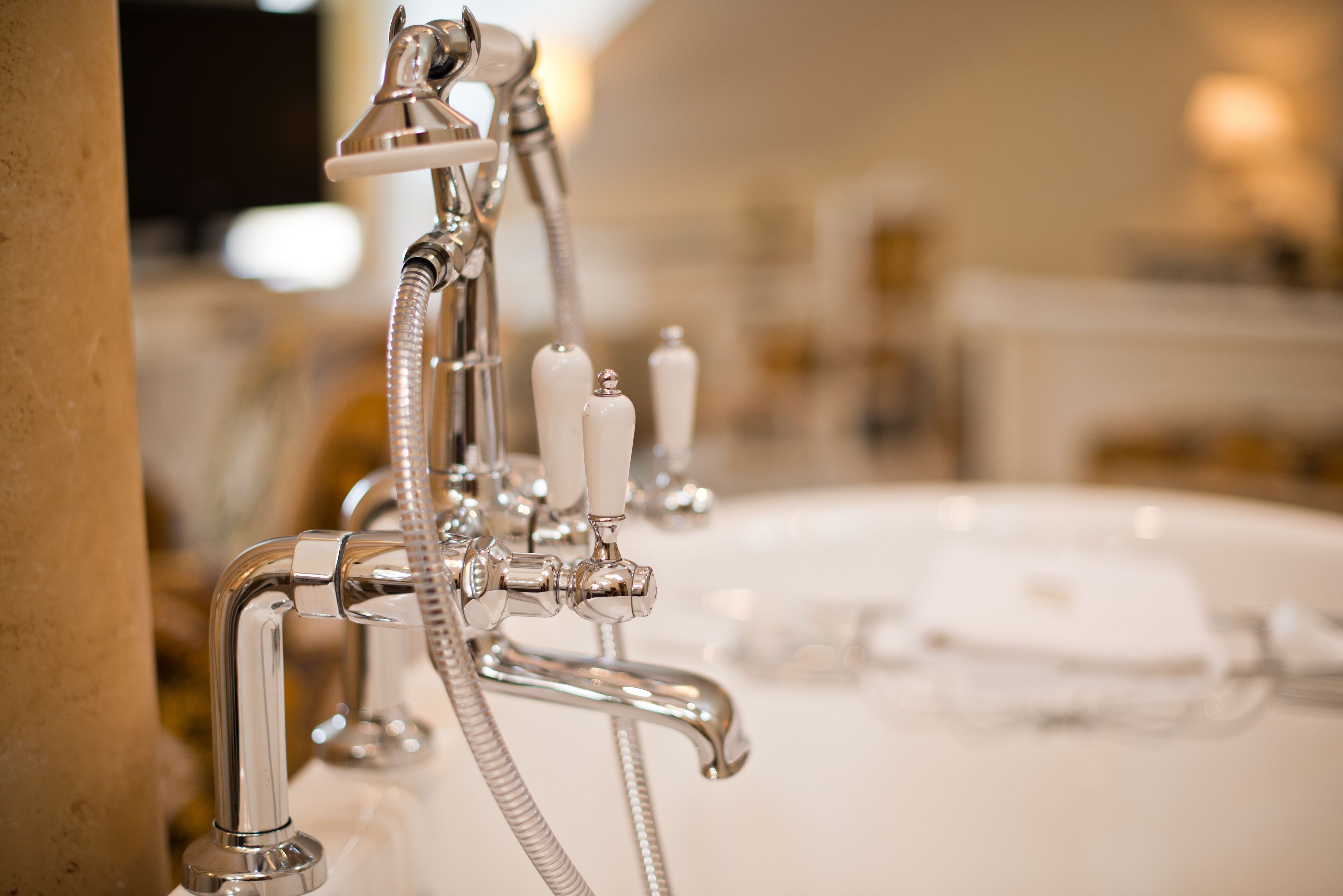 deluxe double or twin room | bathroom | eco-friendly toiletries, hair dryer, towels