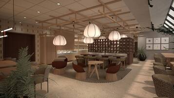 Daily buffet breakfast (EUR 18 per person)