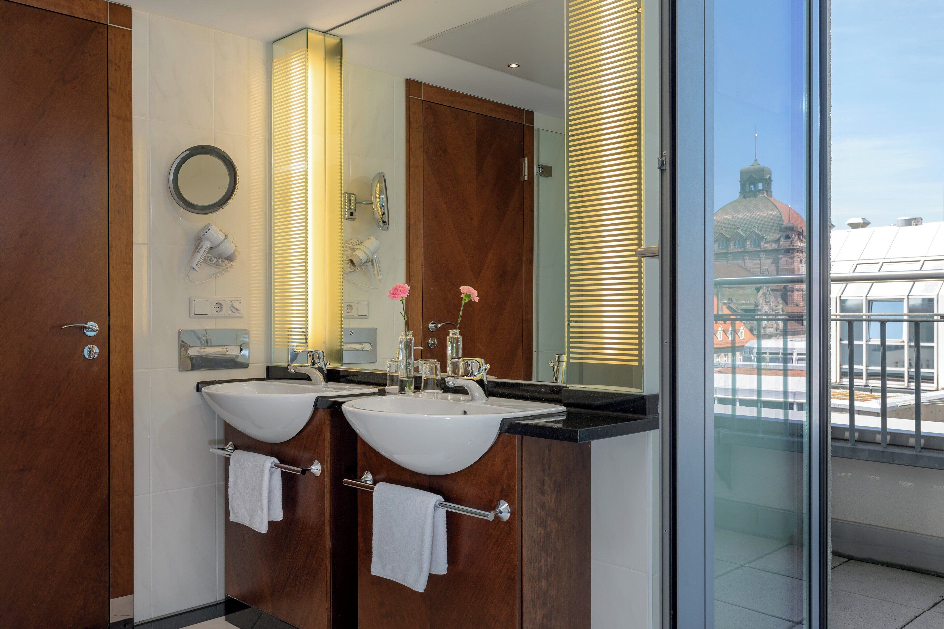 free toiletries, hair dryer, bathrobes, slippers