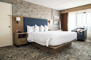 In-room safe, desk, laptop workspace, blackout curtains