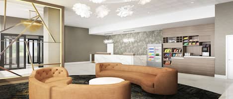 Sittområde i lobbyn