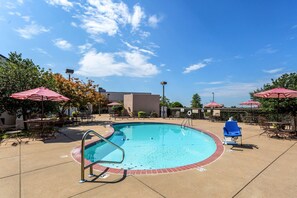 Piscine extérieure en saison