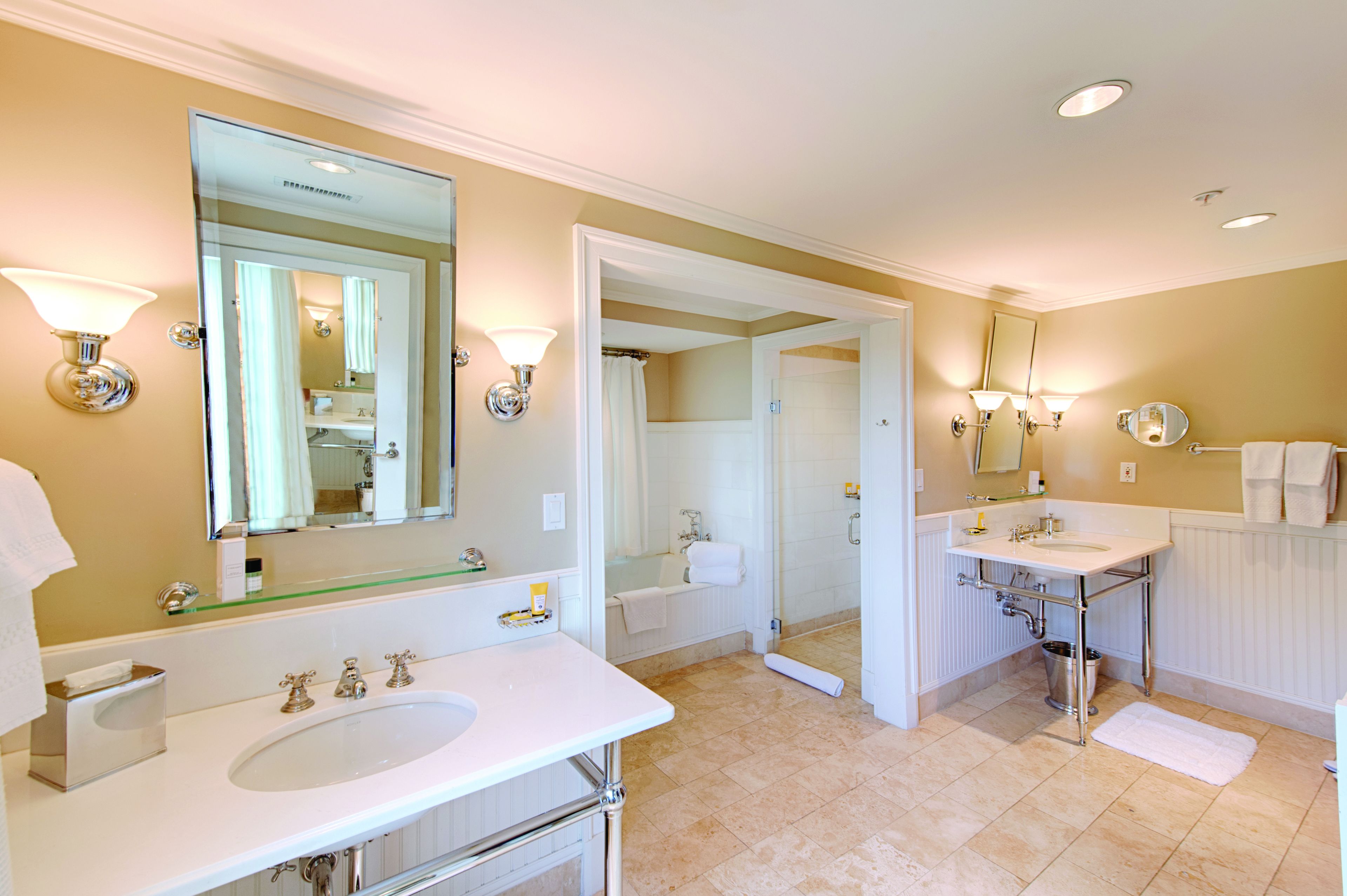 free toiletries, hair dryer, bathrobes, towels