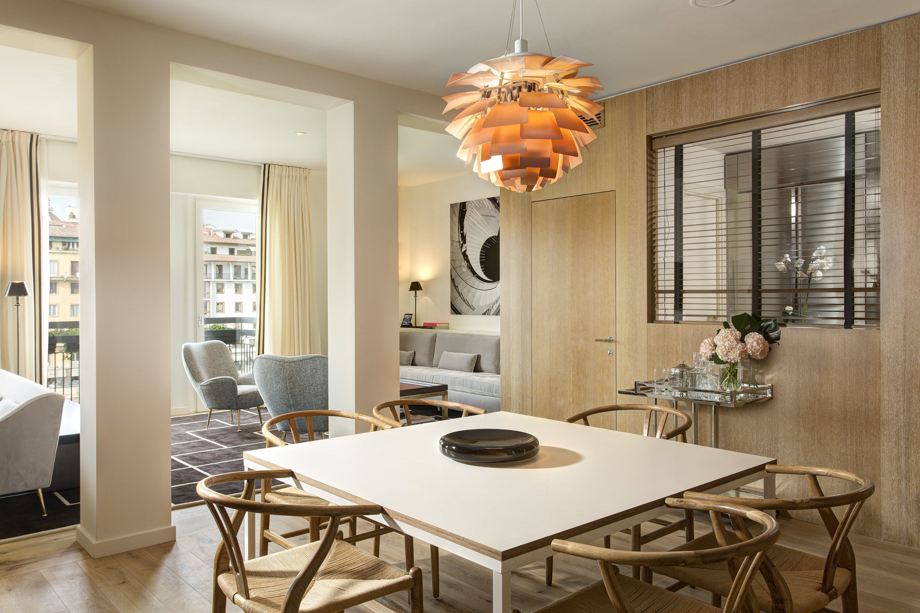 design suite, river view | living area | lcd tv