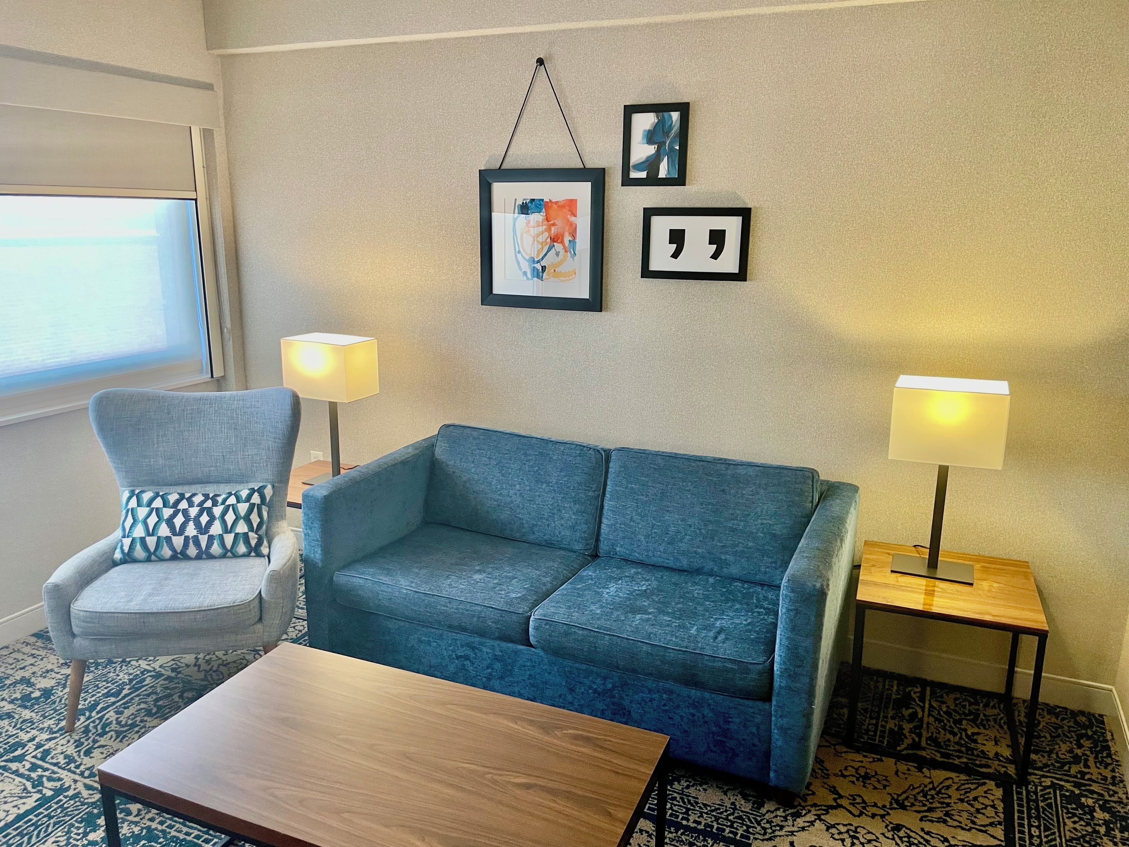 deluxe room, 1 king bed with sofa bed (balcony) | hypo-allergenic bedding, down duvets, in-room safe, desk