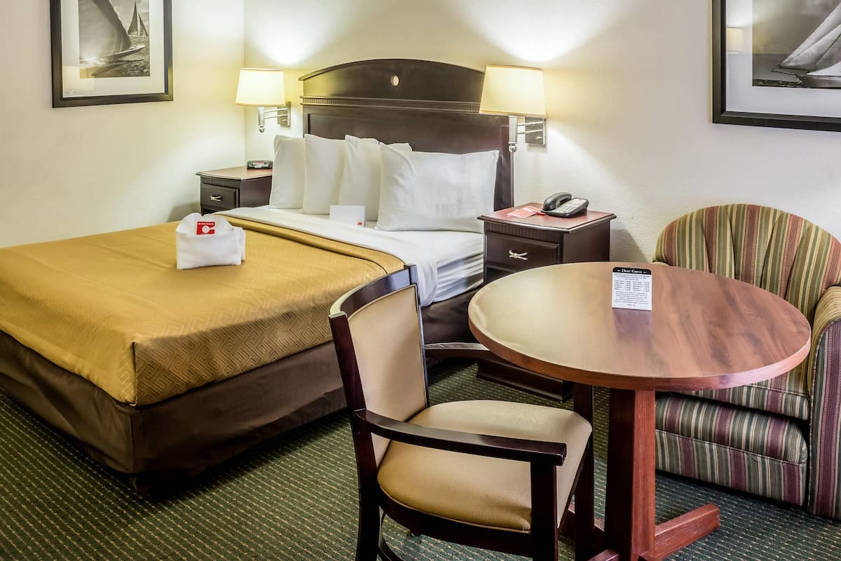 Chambre, 1 grand lit, accessible aux personnes à mobilité réduite, non-fumeurs | Literie de qualité supérieure, bureau