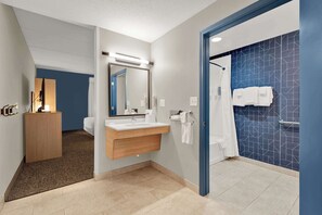 Free toiletries, hair dryer, towels, soap