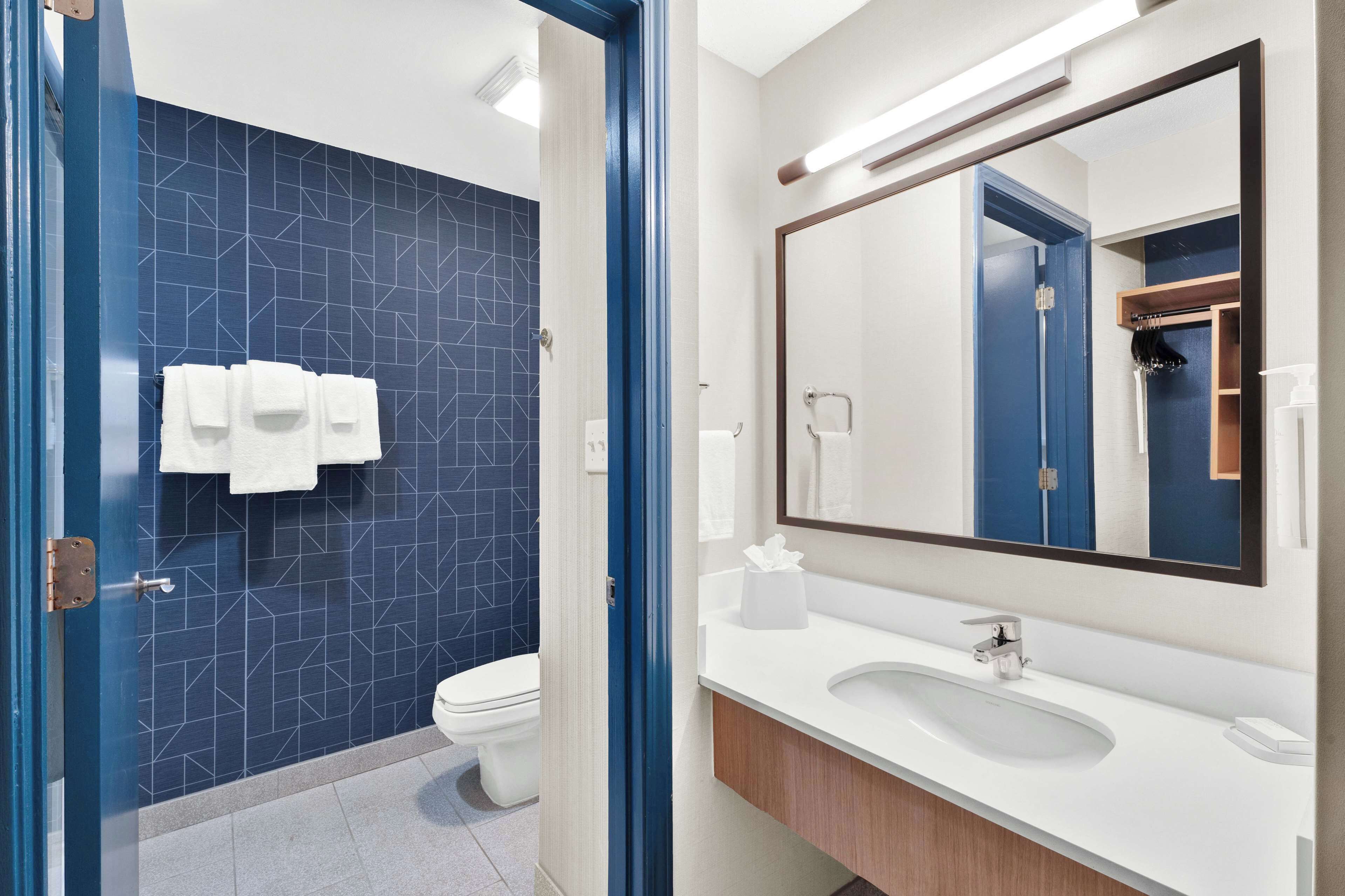 free toiletries, hair dryer, towels, soap