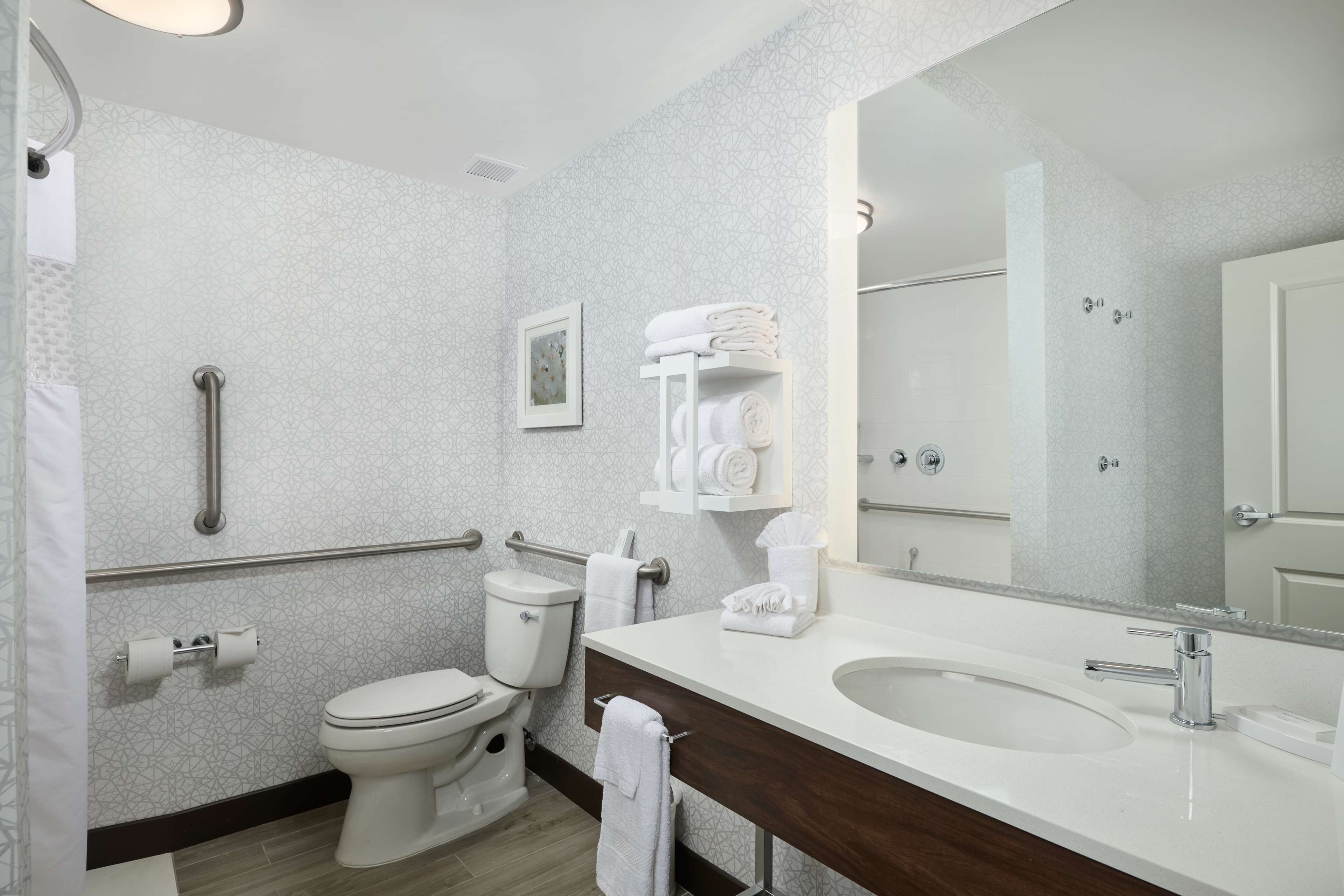 free toiletries, hair dryer, towels