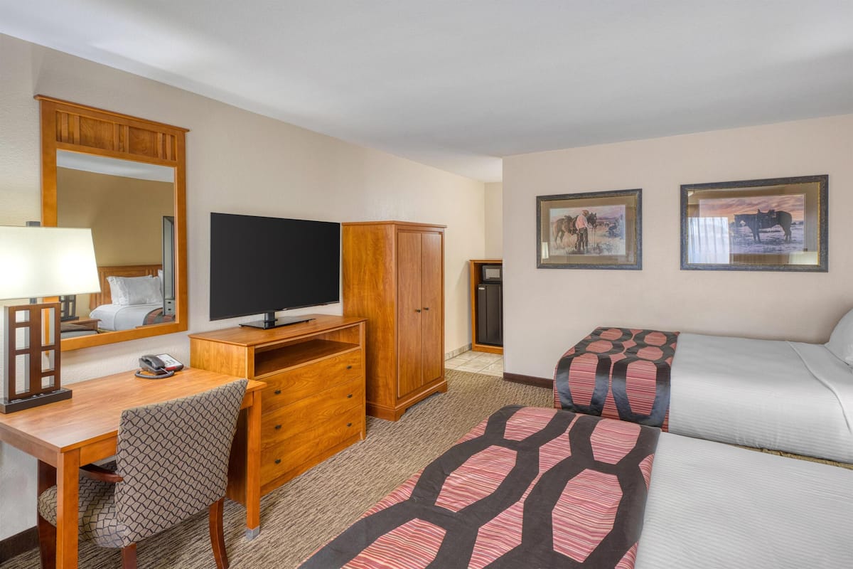 Standard Room, 2 Queen Beds, Non Smoking, Refrigerator & Microwave | Laptop workspace, iron/ironing board, cribs (free), WiFi (free)