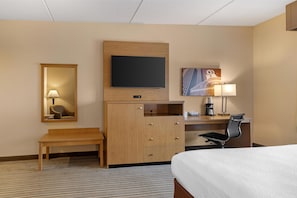Deluxe Room, 1 King Bed, Non Smoking, Refrigerator & Microwave | 1 bedroom, desk, laptop workspace, iron/ironing board
