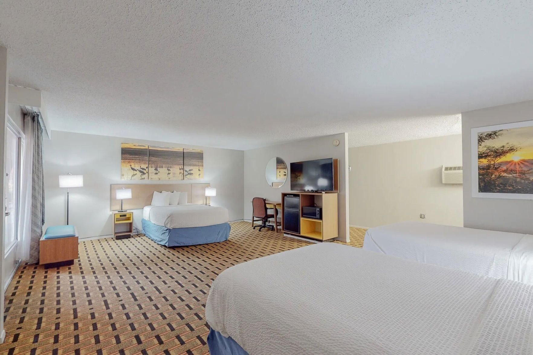 Desk, iron/ironing board, free cribs/infant beds, free WiFi