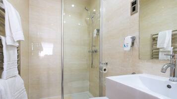 Free toiletries, hair dryer, towels