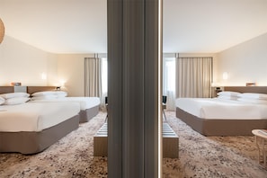 Premium bedding, pillow-top beds, in-room safe, desk