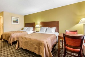 Standard Room, 2 Queen Beds, Non Smoking | Desk, iron/ironing board, free WiFi, bed sheets