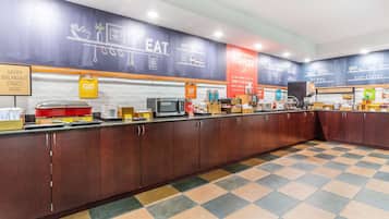 Free daily buffet breakfast
