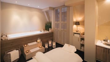 Salas de tratamiento para parejas, sauna y tratamientos corporales
