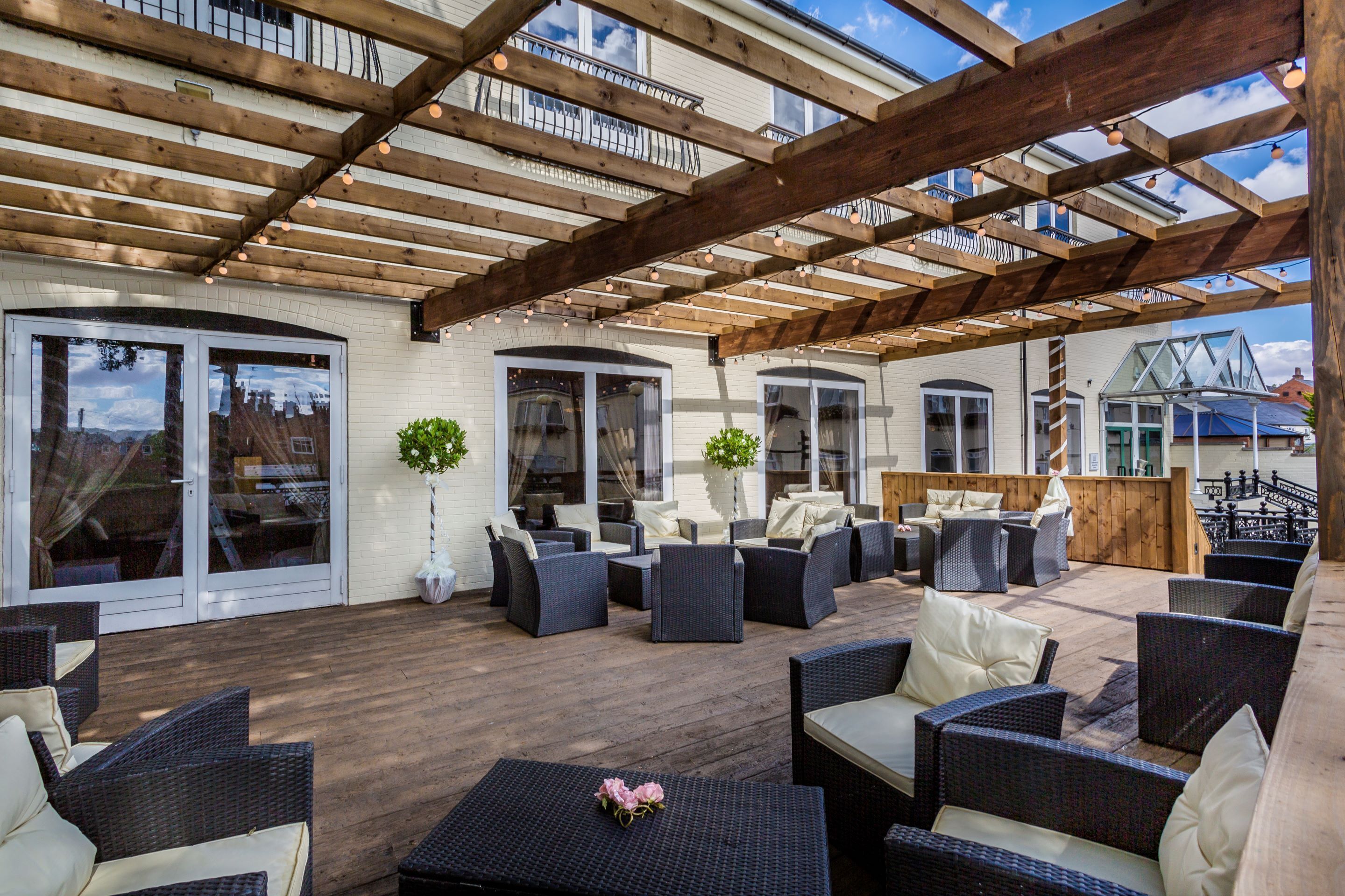 Outdoor wedding area