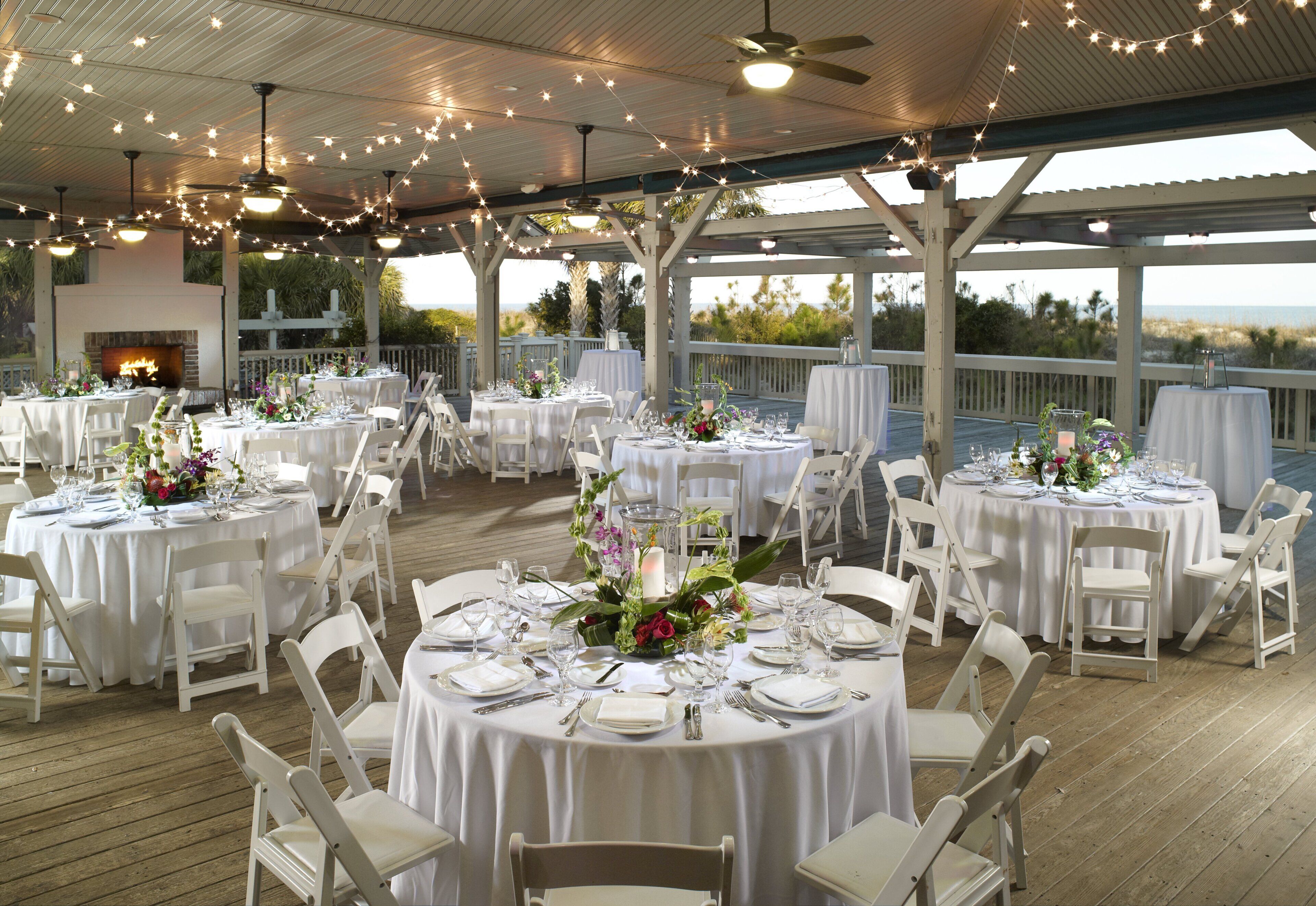Outdoor wedding area