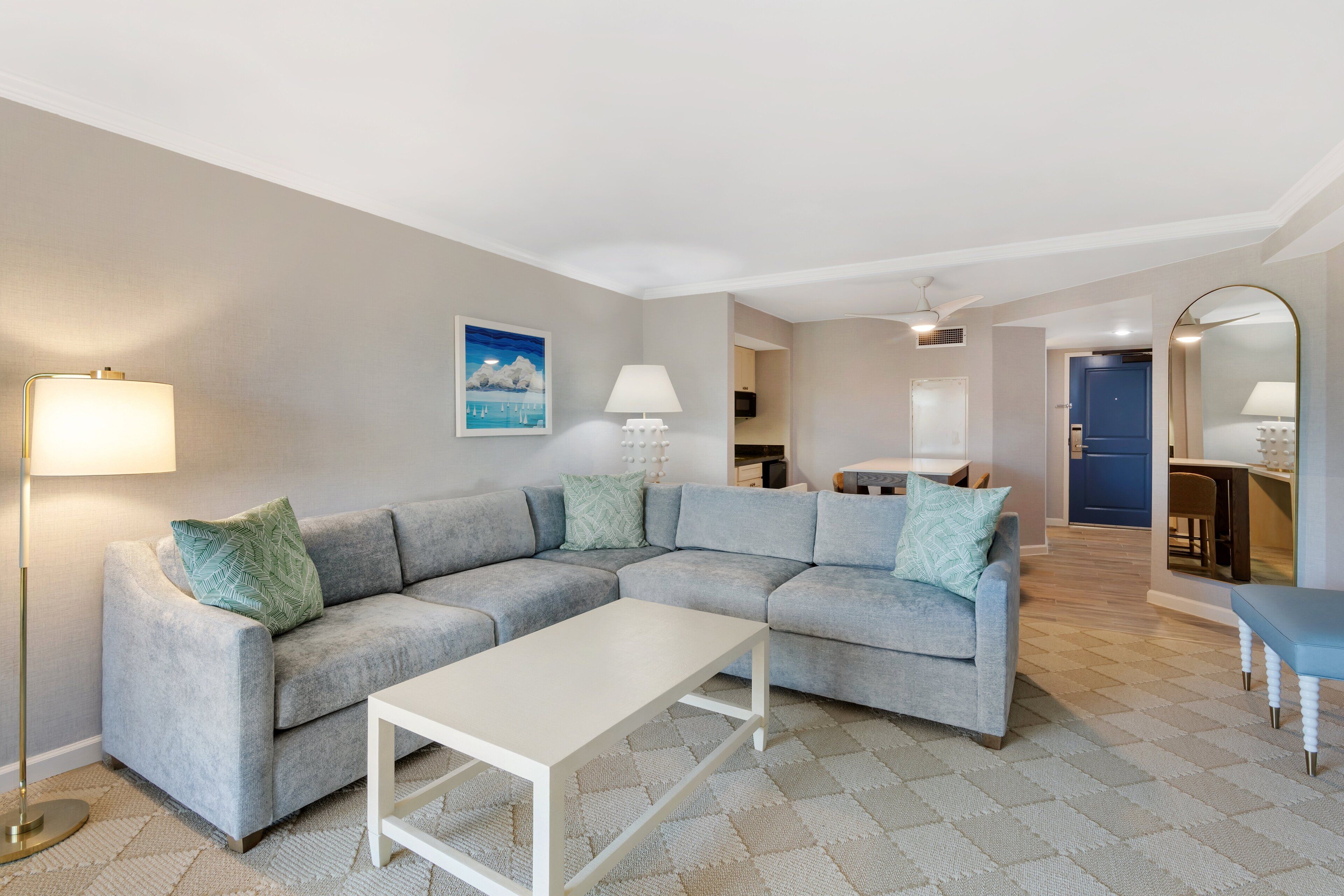 49-inch flat-screen tv with cable channels, smart tv, pay films