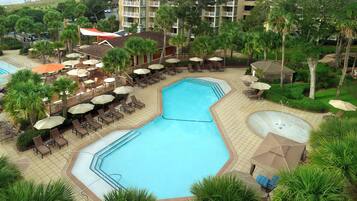 3 outdoor pools, open 8:00 AM to 10:00 PM, cabanas (surcharge)
