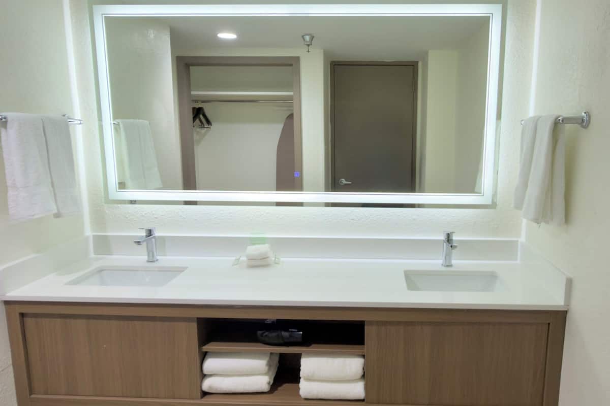 Free toiletries, hair dryer, towels, soap