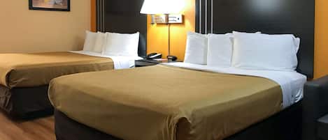Standard Room, 2 Queen Beds, Non Smoking | Soundproofing, iron/ironing board, free WiFi, bed sheets