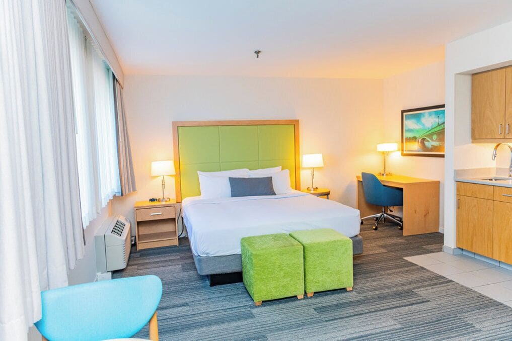 Premium bedding, pillowtop beds, in-room safe, desk