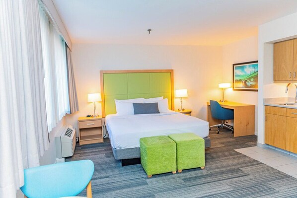 Premium bedding, pillowtop beds, in-room safe, desk